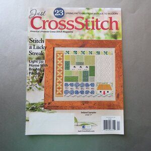 Just Cross Stitch Magazine 23 Spring Projects From Antique to Modern April 2017